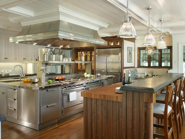 A luxurious kitchen featuring stainless steel appliances.