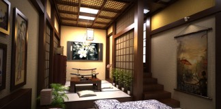 Gorgeous Japanese interior (cgtrader)