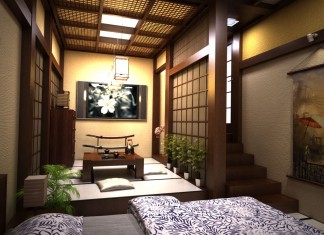Gorgeous Japanese interior (cgtrader)