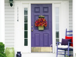 Gorgeous purple front door (mijarespropertiesflorida)
