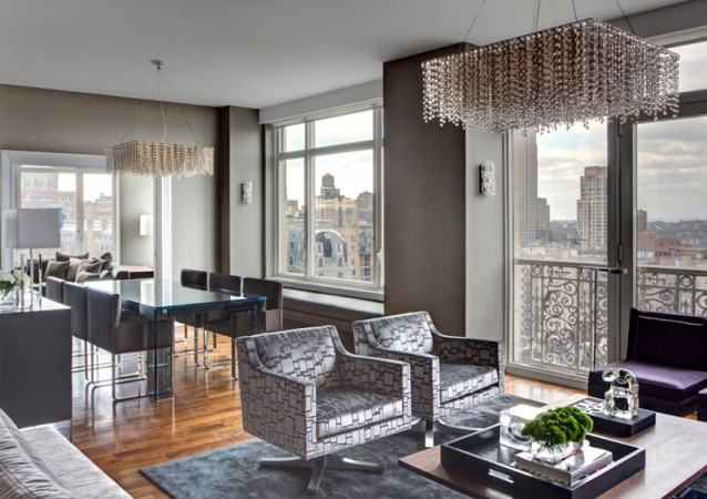 A city-view living room for the fashionista.
