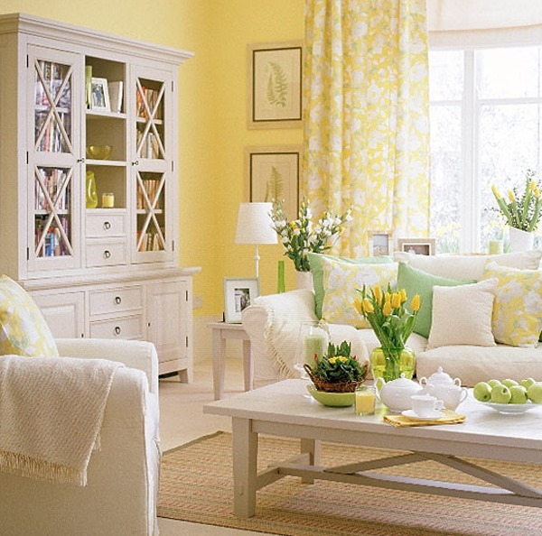 Cheerful and Bright Interior Design Using Shades of Yellow