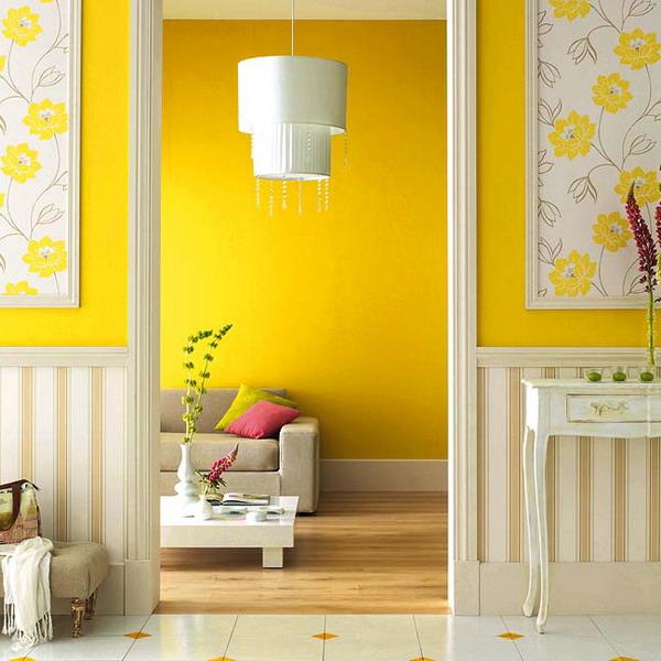 Yellow interior (lushome)