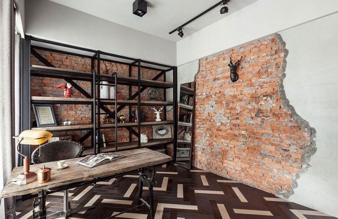 Image showcasing Industrial Style Home Office: Designs for a Functional and Inspiring Space