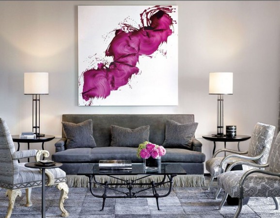Abstract art provides a pop of color 