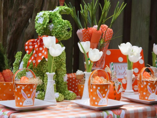Fresh and festive Easter tablescape
