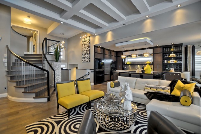 How to Get the Look of Refined Luxury in Your Black and Yellow Living Room.