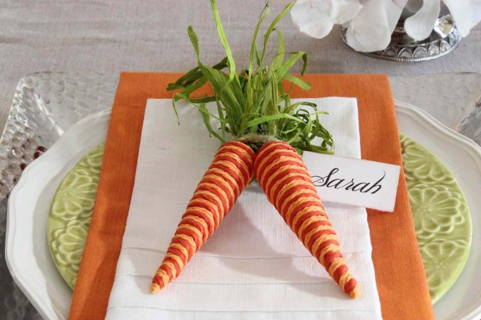 Fresh and festive Easter tablescape