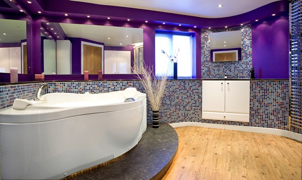 Colorful luxury bathroom