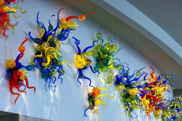 Dale Chihuly's glass art sculpture "The Mendota Wall"