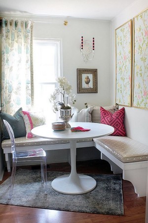 Creating a Cozy Corner Retreat with a white table and chairs in a small dining room.