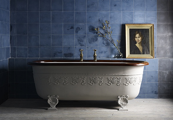 Tile with a look of old-world charm adds grace and character to the bath
