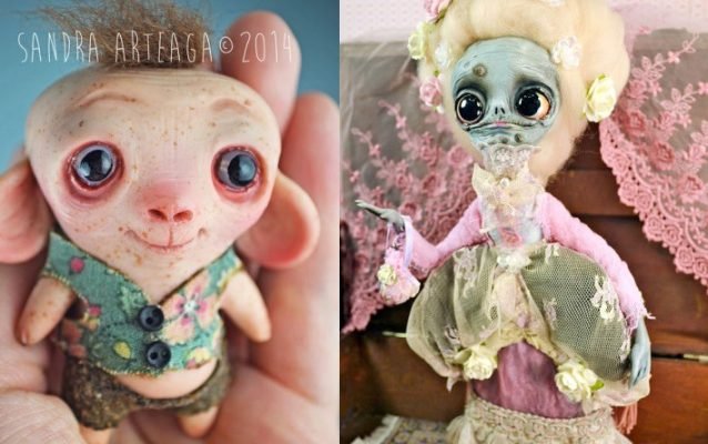 Unusual dolls pictured.