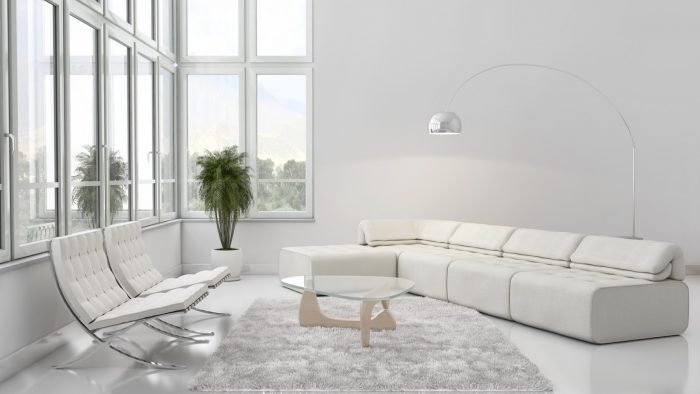 white living rooms - furniture