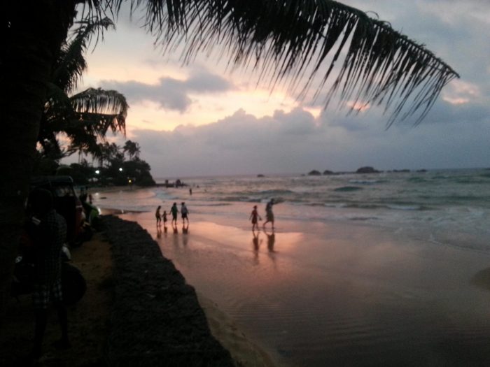 Srilanka beach at sunset.