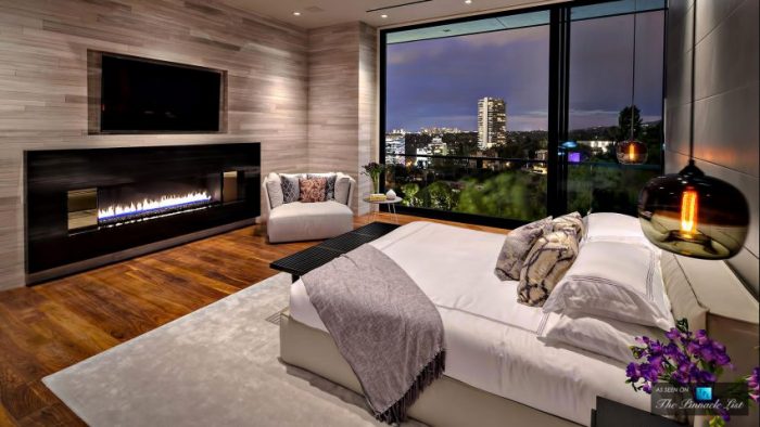 A stunning residence with a view of the city.