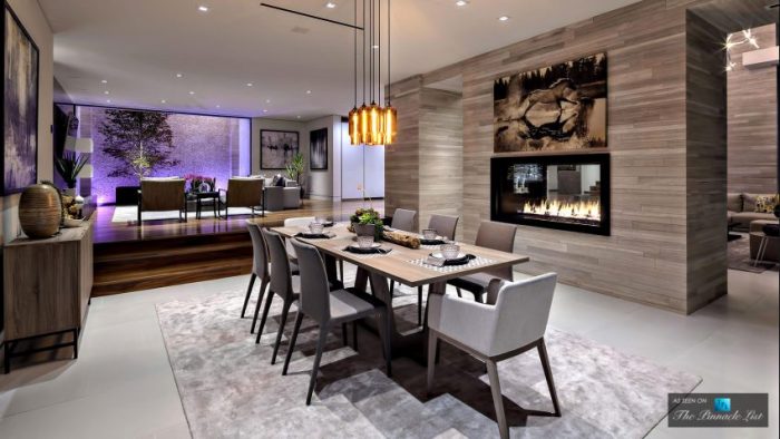 A Stunning Residence with a modern dining room.