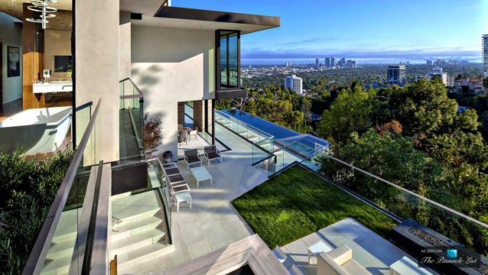 Stunning residence with a view of the city.