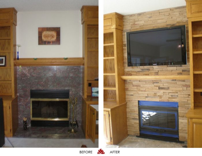 Update with a gas log conversion and refaced. http://www.twincityfireplace.com