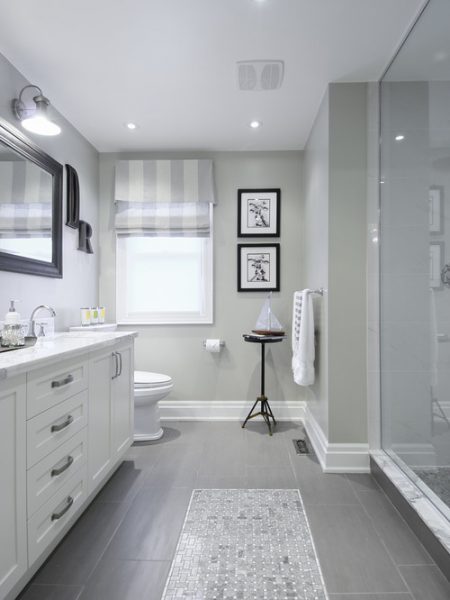 light gray bathroom