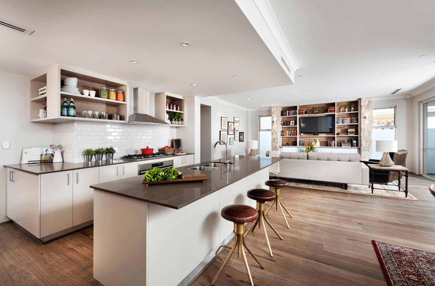 kitchen design in open floor plan
