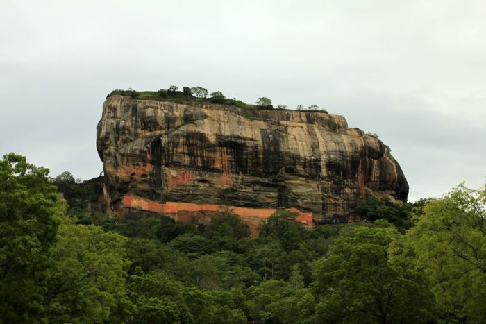 The Sigriya Rock in its full majestic. This one of the largest rocks in the region.