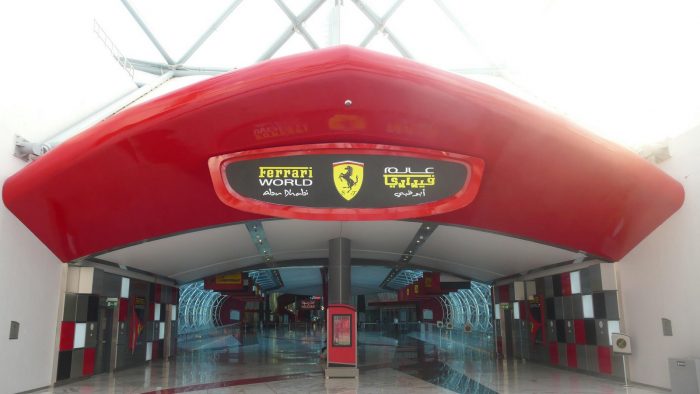 Ferrari at Abu Dhabi airport.