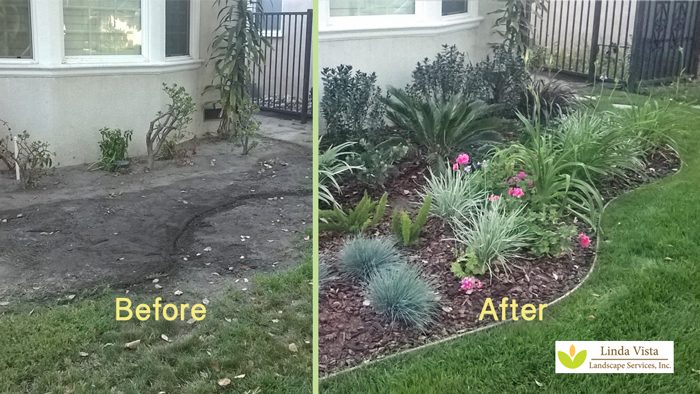 California landscape design showcasing before and after transformations enhancing curb appeal.