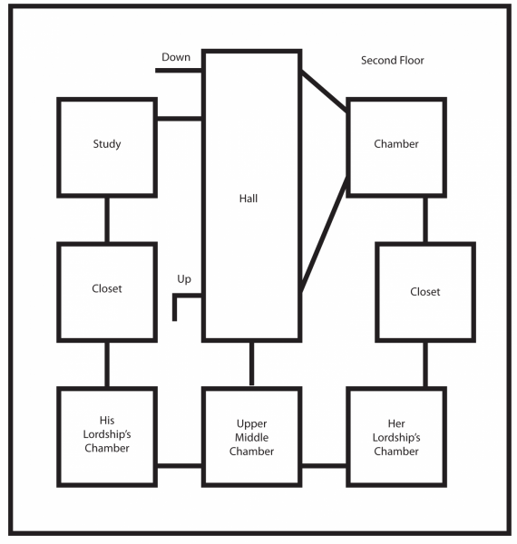 A floor plan of the Governor's Palace.