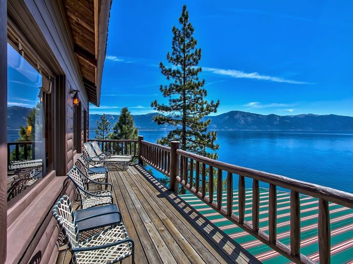 Lake tahoe log cabin.