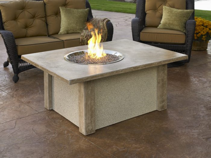 A patio fire pit for entertaining.