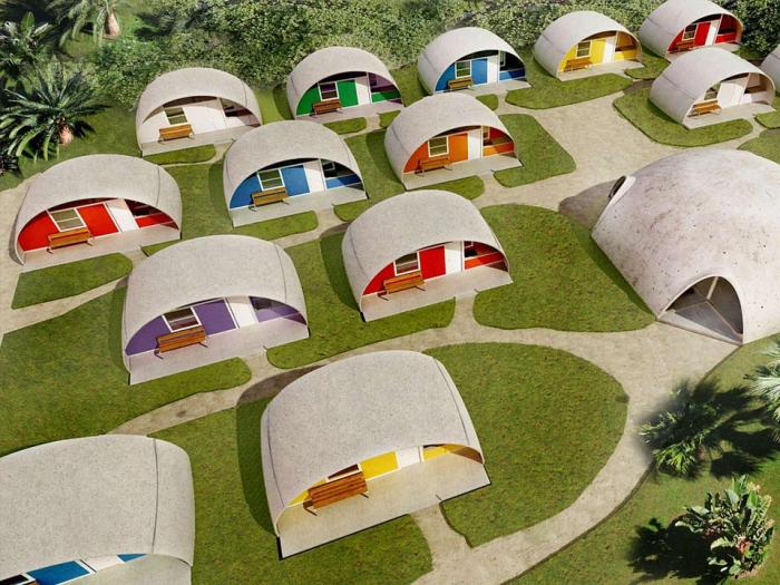 These tiny dome-shaped homes are called Binishells