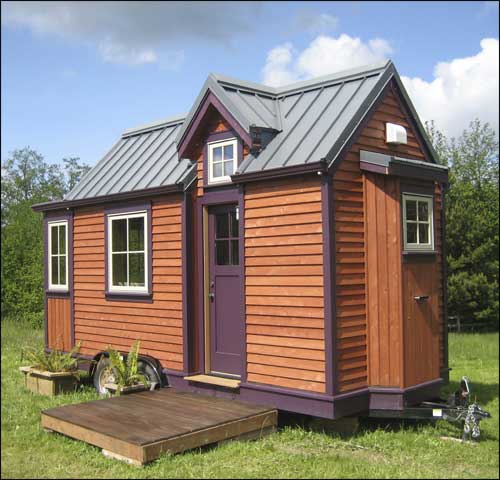 A mobile tiny house.