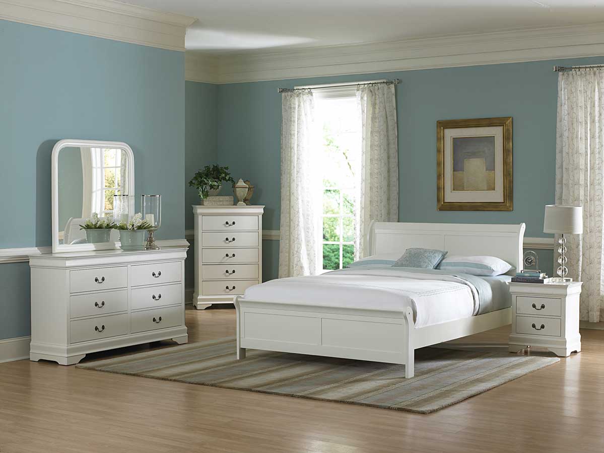 bedroom wall color with white furniture
