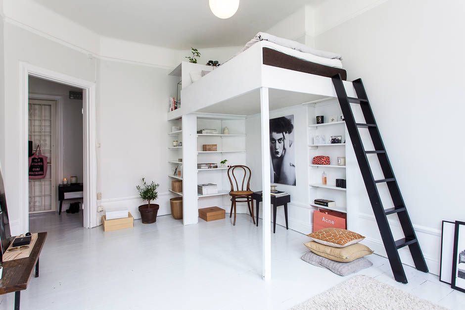 Lofty Loft Beds Tiny Studio Apartment, Bunk Beds For Studio Apartments
