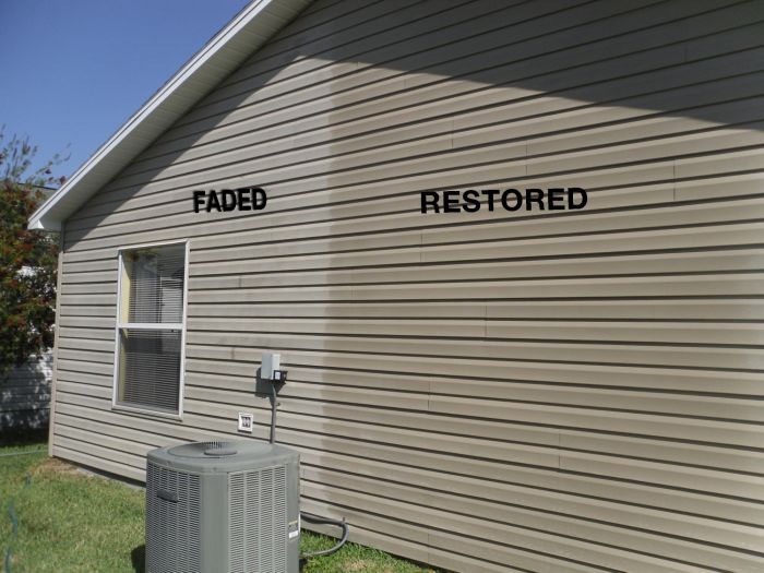 A DIY home project involving the installation of an air conditioner and siding.