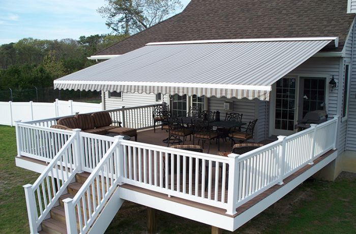 An awning on a deck enhances your outdoor space.