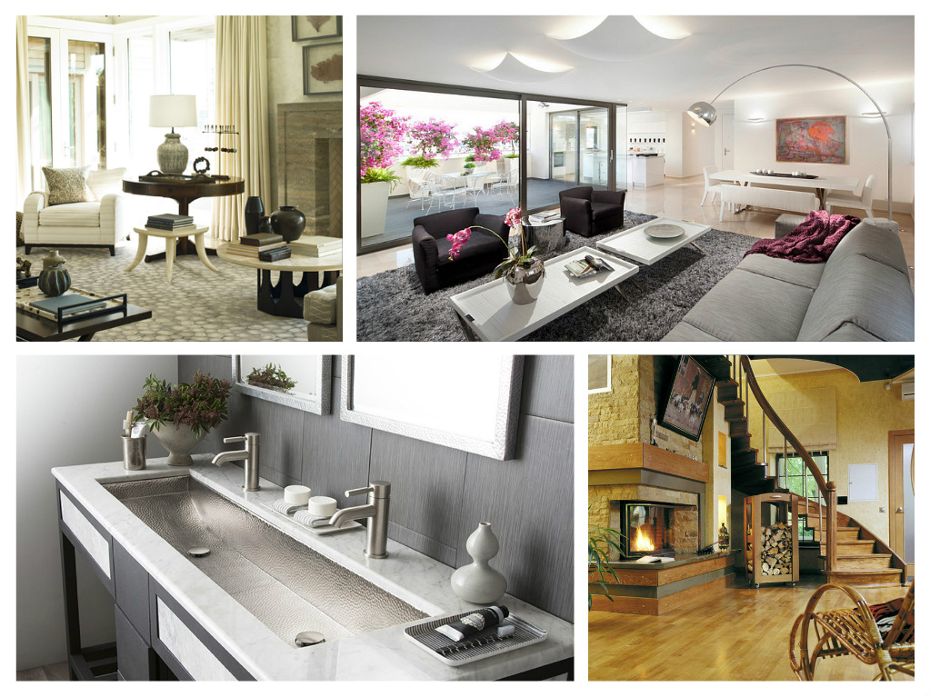 A contemporary collage showcasing a living room's interior design.
