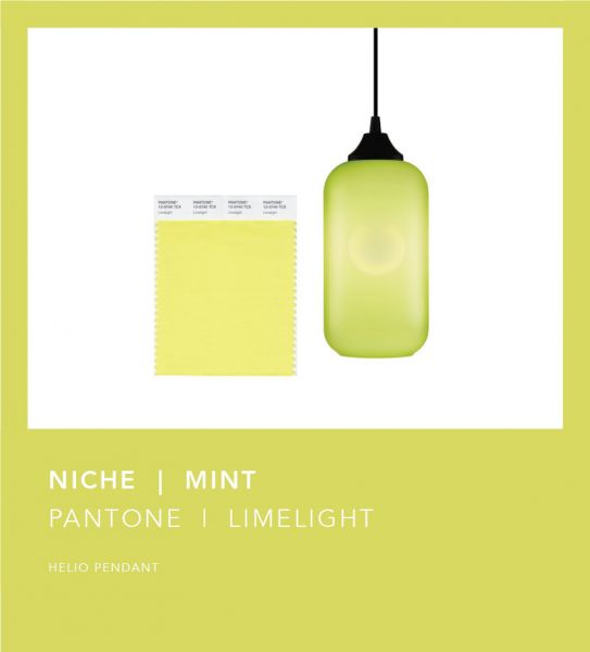 A lamp inspired by the niche mint and pantone fall 2018 color trends.