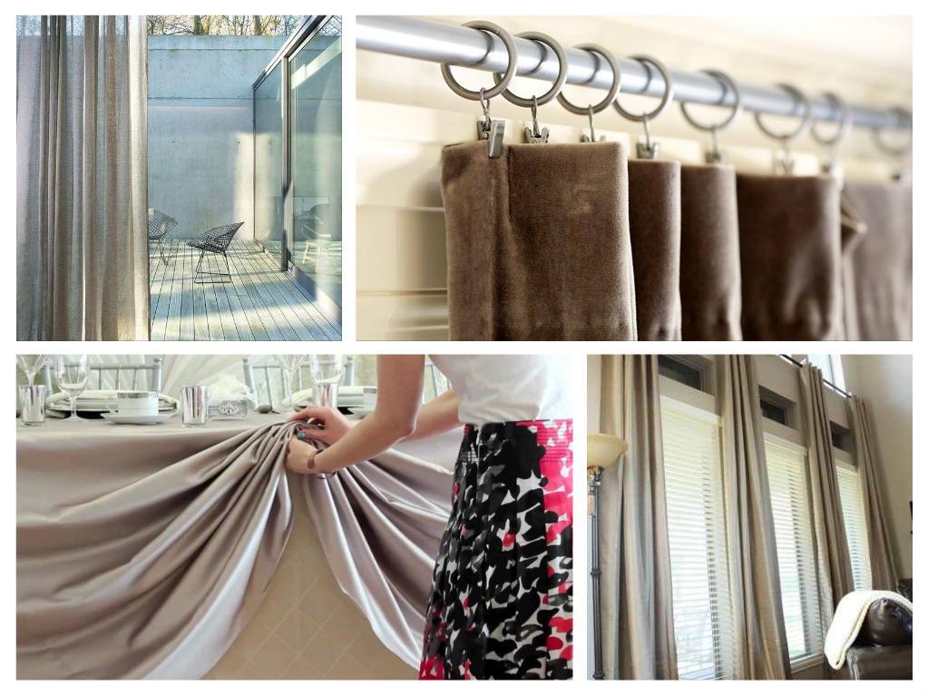 A collage of drapes.