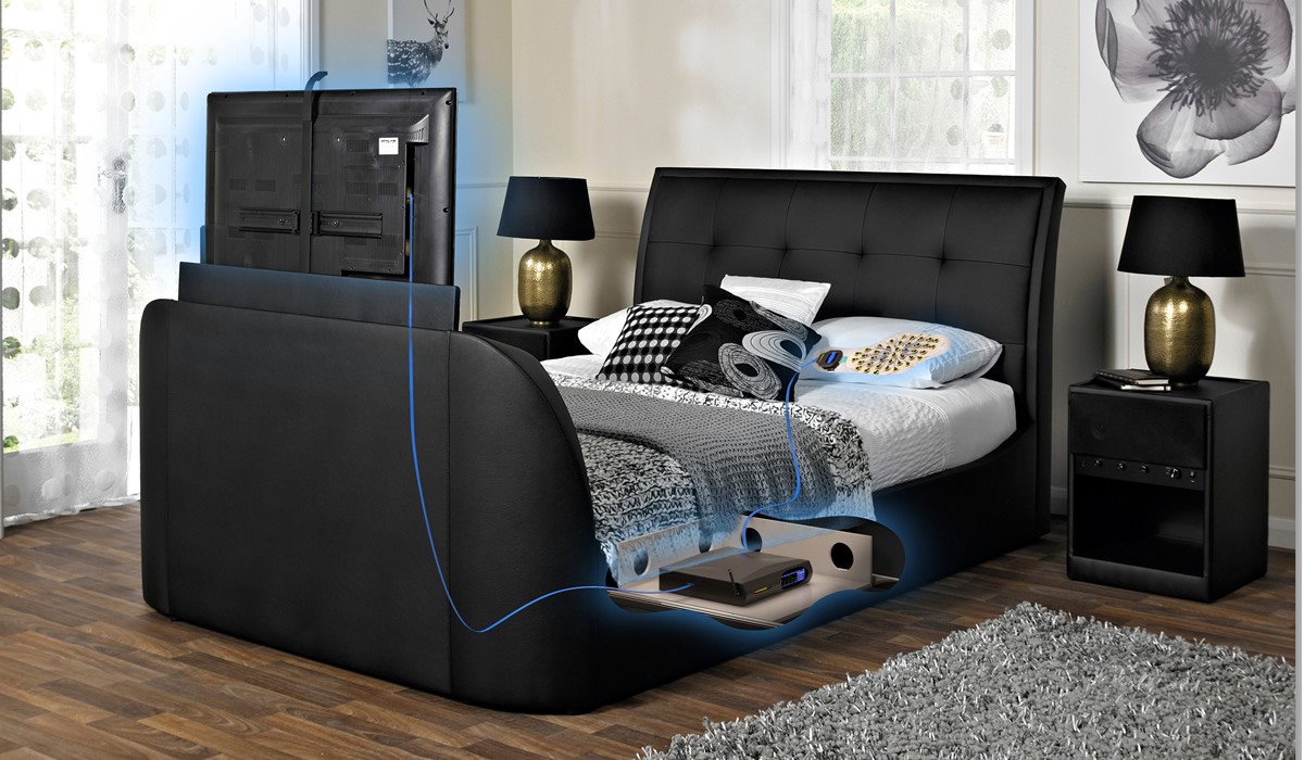 6 Benefits Of A Tv Bed Great For Lazy Lie Ins Hides Messy Wires