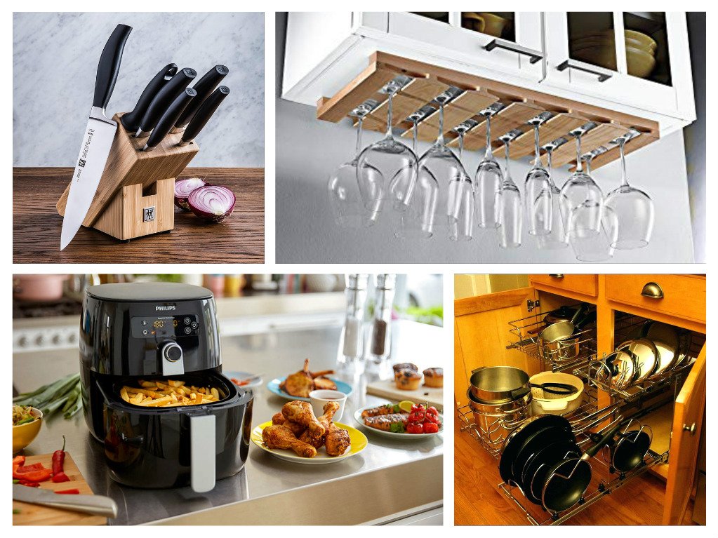 A versatile collage of kitchen utensils.