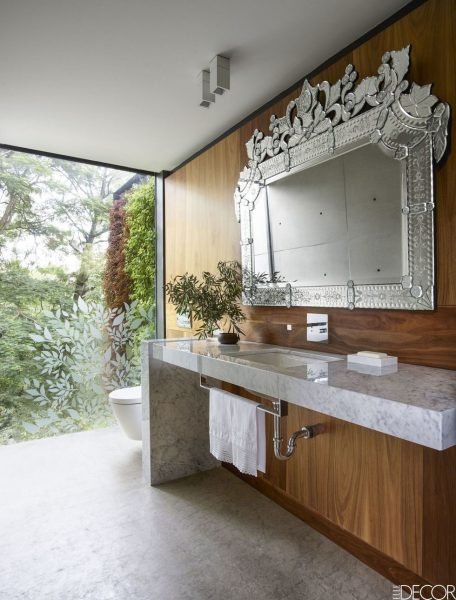 Marble & Wood Small Bathroom ideas