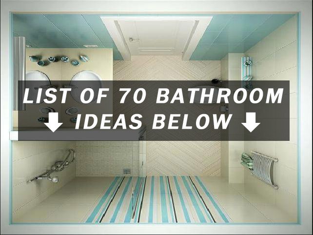 A list of 70 small bathroom ideas.