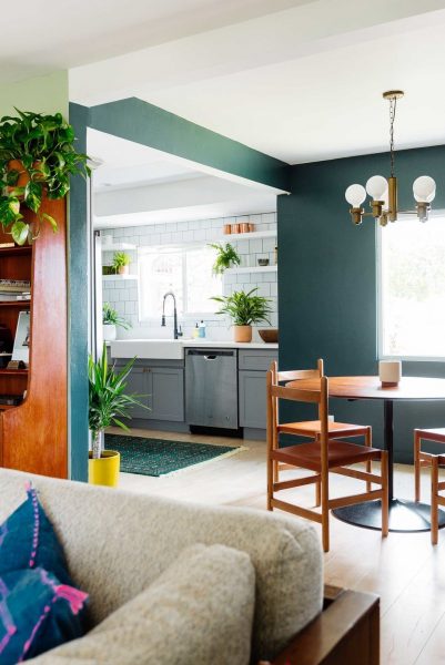 Plants can make everything look fresh, even if it’s your small kitchen.