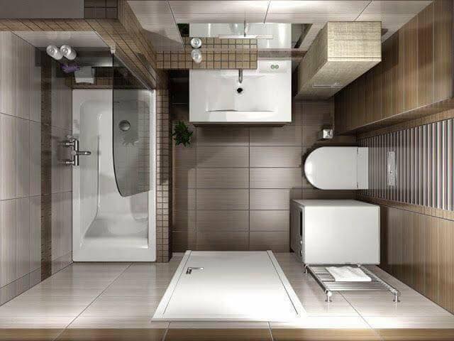 3D bathroom design with a sink