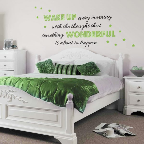 green wall decal