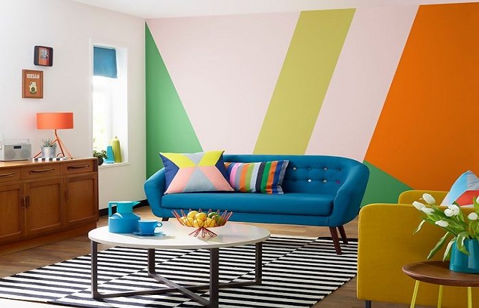 A brightly colored living room.
