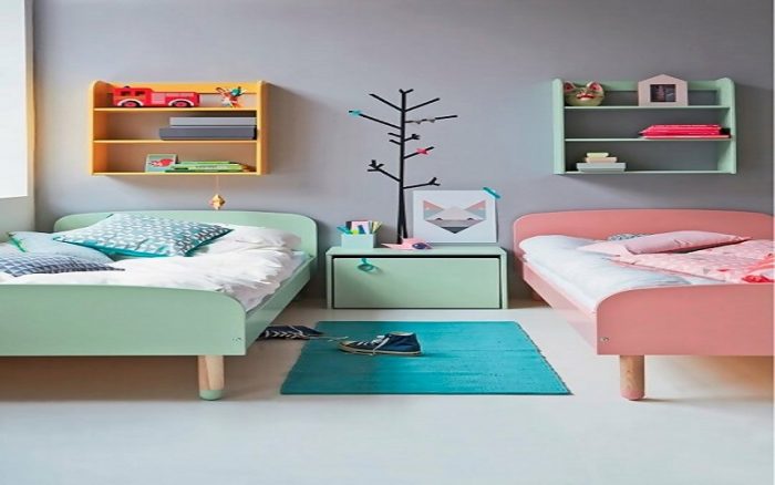 A colorful children's bedroom.