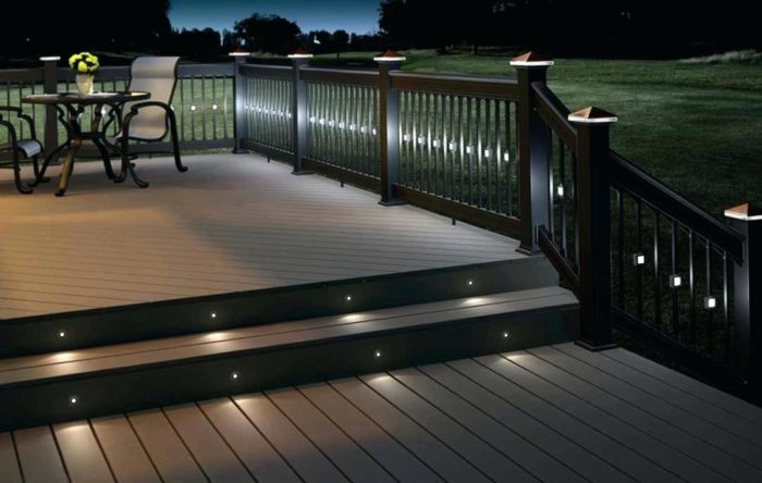 How to Properly Light and Step up Your Back Deck at Night.